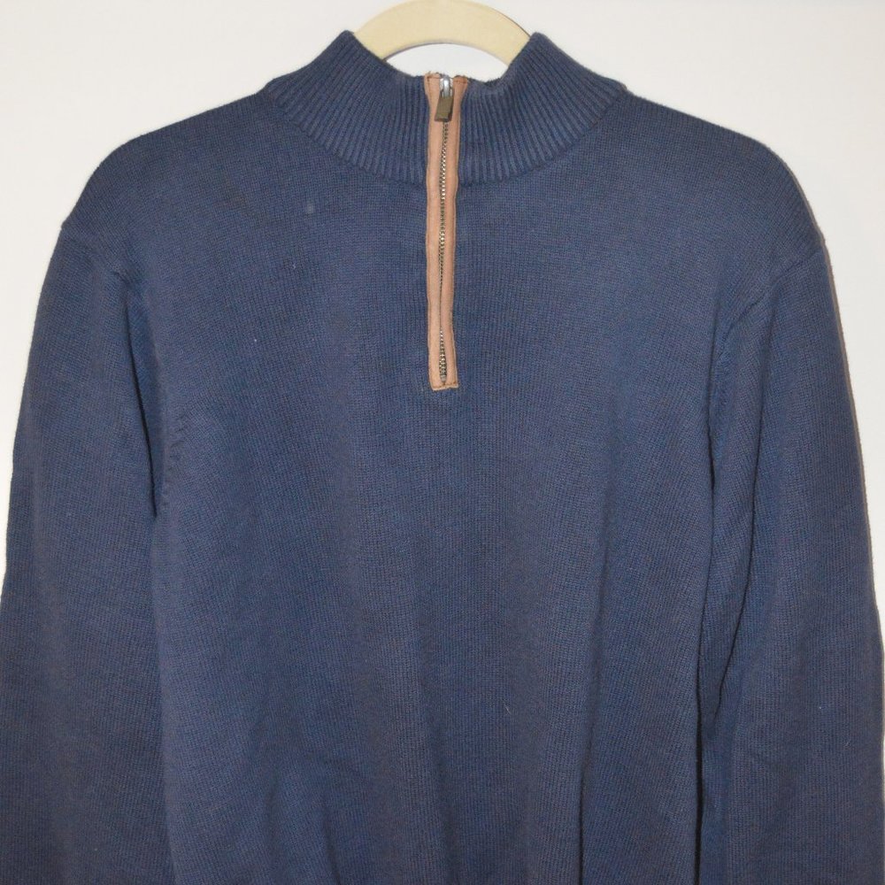 Vineyard Vine's 1/4 Zip w. Suede Elbows